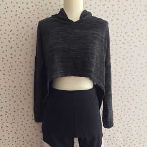 Hi-Low Cropped Hoodie